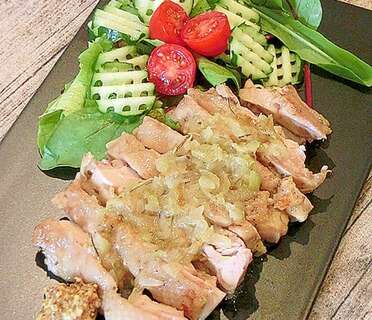 旦那絶賛！鶏肉のシャリアピンステーキ♪